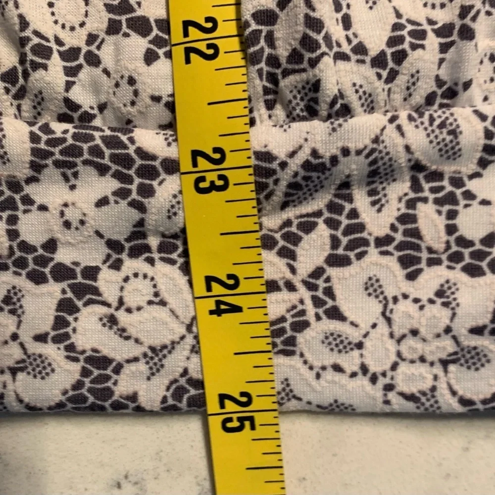 ANDTHEWHY White And Navy Lace Blouse NWT - M